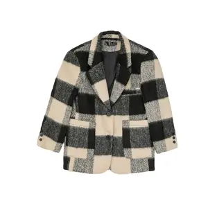 Sunsuntown Женское пальто, Черная клетка