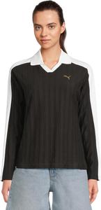 Поло PUMA T7 Relaxed Long Sleeve Polo, цвет Puma Black