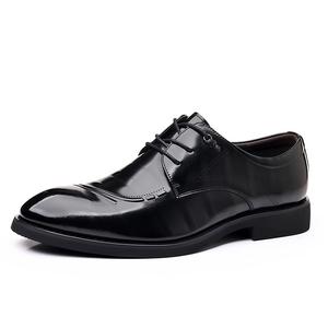 Мужские туфли GZZ черные на низком каблуке