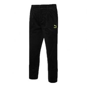 Брюки corduroy woven pants 'black' Puma, черный