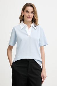 Хлопковая футболка Karl Lagerfeld, синий