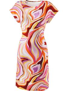 Erwin Müller Однослойное трикотажное повседневное платье оранжевого цвета