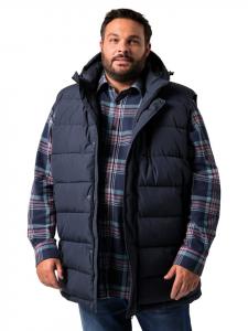 Men Plus Стеганый жилет темно-синего цвета