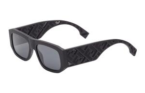 FENDI Пластиковые металлические солнцезащитные очки нестандартной формы унисекс черные, Black