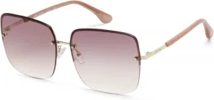 Женские ретро-солнцезащитные очки Harley-Davidson, золотистая оправа и градиентные коричневые линзы, Gold