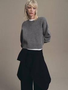 Свитер Wolfia с круглым вырезом Mango, Grey