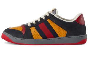 Кроссовки мужские Gucci Screener, черный / желтый / красный