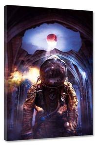 Картина на холсте Hustling Sharks I AM HERE, синий