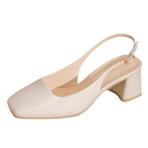 Массивные туфли на высокой шпильке 5 см женские TADSW, Ecru