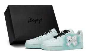 Кроссовки Nike Air Force 1 Skateboarding Shoes Women's Low-top White, зеленый