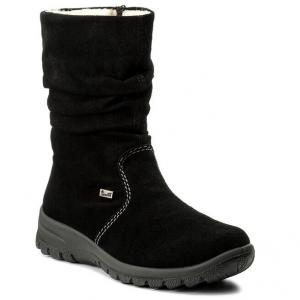 Ботинки женские Rieker утепленные на молнии, черный