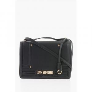 Сумка через плечо LOVE из искусственной кожи с золотым логотипом Moschino, черный