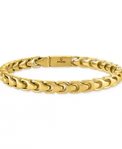 Мужской браслет из позолоченной нержавеющей стали Bulova, na