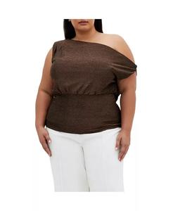 Топ Paloma Shimmer размера плюс CITY CHIC, золотой