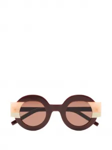 Овальные солнцезащитные очки Clark с цветными вставками Kaleos, коричневый