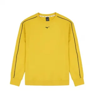 Мужская толстовка с круглым вырезом, желтая, средней толщины Mizuno, желтый