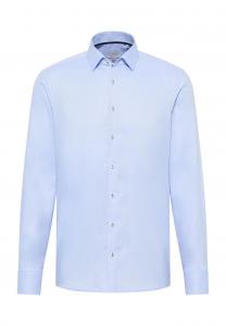 Структурированная рубашка SLIM FIT ETERNA, светло-голубой