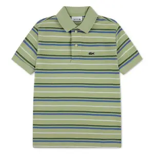 Детская рубашка-поло Lacoste 847040 с коротким рукавом Lacoste kids, зеленый
