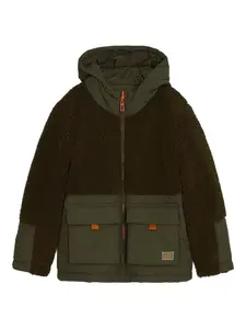 Куртка с капюшоном и панелями Desigual, зеленый