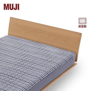 Muji Наматрасник 90х200 см, плотный, в клетку, цвет navy blue