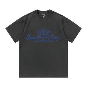 Футболка для школьников с круглым вырезом Moderate Jeep, темно-серый