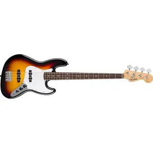 Бас-гитара Fender Standard Jazz Bass, гриф из лавра, белая накладка, окраска в три цвета «Санберст»
