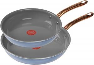 Набор сковородок T-Fal Preserve Ceramic керамических антипригарных 22 и 28 см, синий