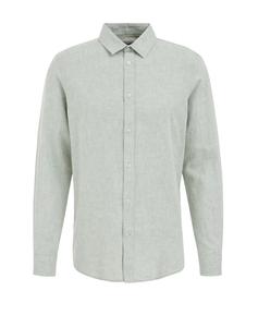 Приталенная рубашка на пуговицах WE Fashion, пастельный зеленый