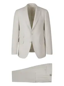 Костюм с однобортным пиджаком Scabal, белый