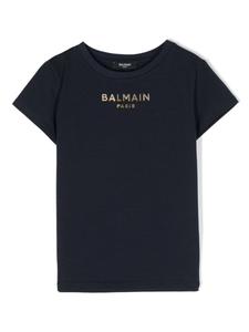 Balmain Kids футболка с логотипом, синий