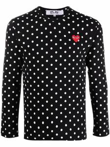 Футболка в горох с длинными рукавами Comme Des Garçons Play, черный