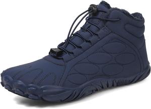 Женские зимние ботинки Snow Boots, мода Y2K, с меховой подкладкой, укороченные ботильоны, утепленные на шнуровке, водонепроницаемые, легкие зимние обувь для женщин Generic, #E05-Navy