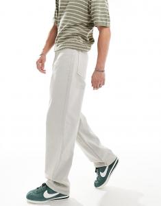 COLLUSION - x014 - Свободные джинсы каменного цвета со средней посадкой и завышенной талией