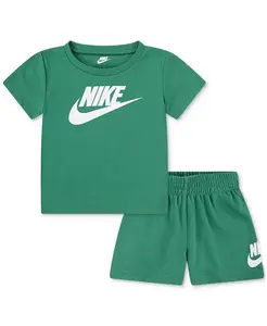 Футболка и шорты Baby Club, комплект из 2 предметов Nike, зеленый