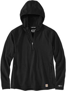 Carhartt Women's 106456 Женская футболка с капюшоном и полумолнией Relaxed Fit, Black