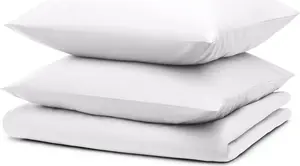 Комплект постельного белья 200x220 см + 2 наволочки 40x80 см - Простыни из микрофибры 200x220 см - Комплект постельного белья из 3 предметов, белый Blumtal