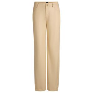 Брюки с пятью карманами из искусственной кожи BOSS, светло-бежевый