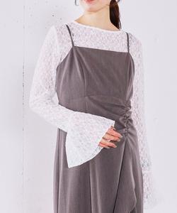 Кружевной топ с расклешенными рукавами Archives, цвет Off White