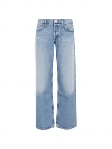 Джинсы на пуговицах Agolde, синий