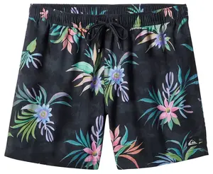 Мужские шорты Quiksilver Mix Volley на каждый день, 17 дюймов, с эластичной резинкой на талии, черный