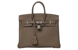 Сумка Birkin из кожи коровы Birkin Bag женская 18 Etoupe Elephant Gray HERMES