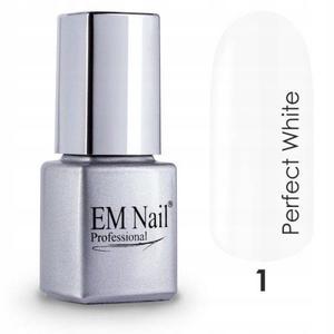 EM Nail, гибридный лак 1 Perfect White, 6 мл