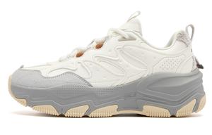 QIAODAN Женские повседневные туфли с антискользящей подошвой, устойчивые к истиранию, цвета слоновой кости, бесшумные серые