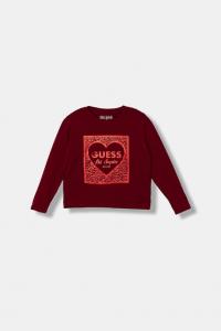 Детский лонгслив Guess, бордовый