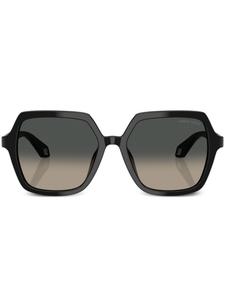 Giorgio Armani солнцезащитные очки с логотипом, черный