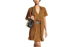 Платье с короткими рукавами женское желтое Michael Kors