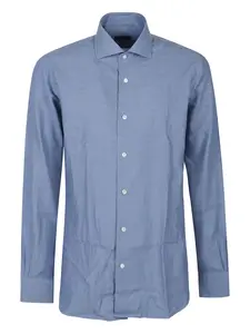 Хлопковая рубашка Barba, синий
