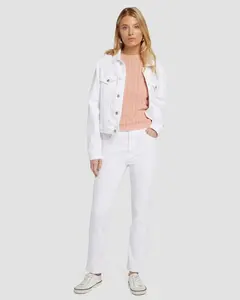 Женские джинсы Easy Slim Ankle средней посадки Straight 7 For all mankind, белый