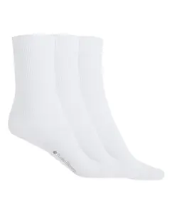 В упаковке 3 пары детских носков из мерсеризованного хлопка в рубчик Punto Blanco, белый