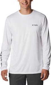 Columbia мужская футболка с длинным рукавом Terminal Tackle PFG License Plate, White/Tx